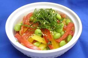 枝豆とパプリカのカラフルサラダ