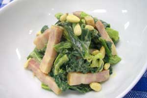 小松菜のマスタード和え