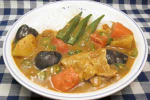 オクラとなすの野菜カレー